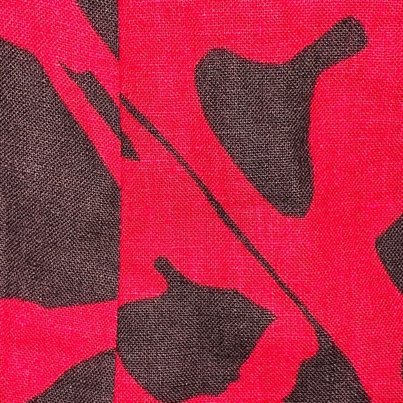 Every Women’s size XL Puff Sleeve Midi Dress red & black festive linen boho - Picture 5 of 7